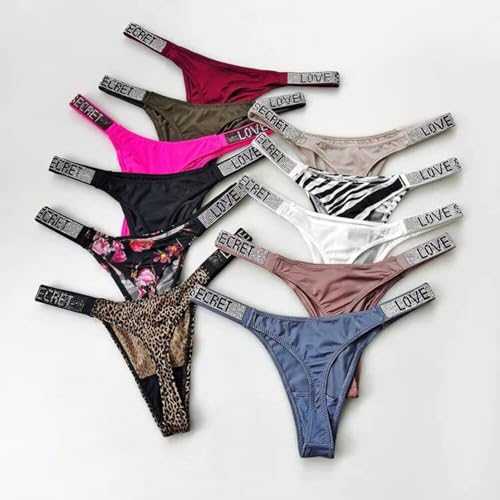 Love Salve Rhinestone Embellished Cotton Thong: Dazzling Brazilian Lingerie for Women - Love Salve